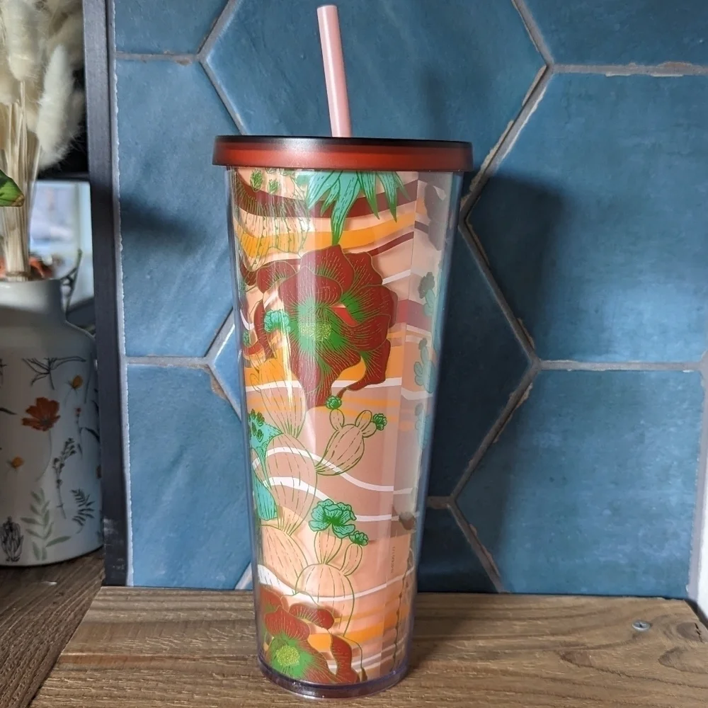 Starbucks Terracotta Desert Cactus Succulent Venti Tumbler Summer 2019 24oz RARE